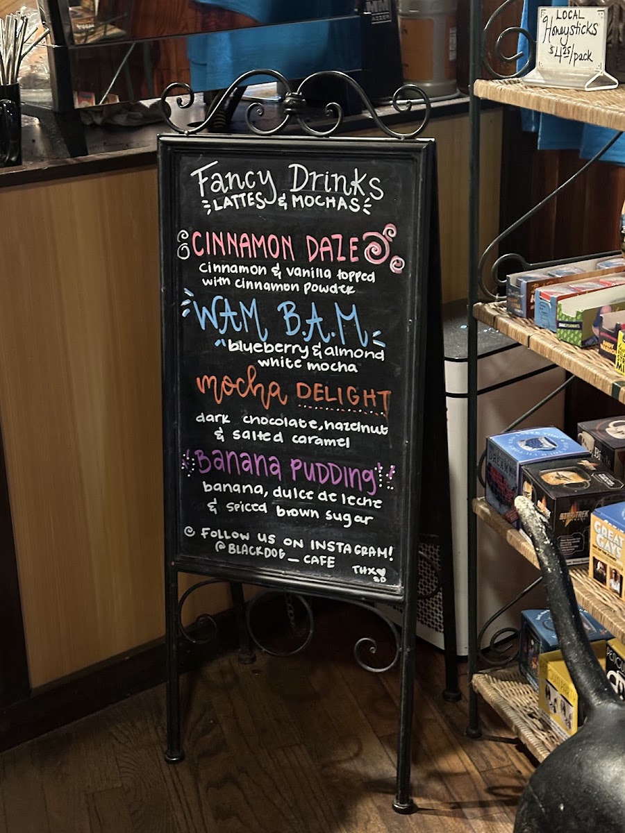 Black Dog Cafe Menu - Image 1